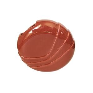 RARE Vintage MCM Haeger Pottery Dark Mauve Asymmetrical Round Vase Art Deco USA